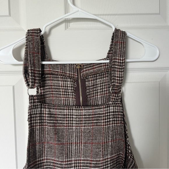 Brown and Gray Sleeveless Square Neck Midi Sundress - Picture 2 of 4